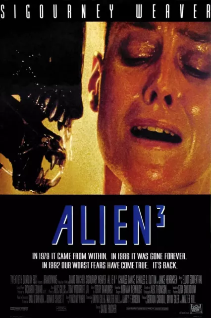 ALIEN 3 HORROR MOVIE POSTER Retro Classic Greatest Cinema Wall Art Print A4