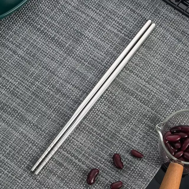 6 Par stainless steel chopsticks Portátil Antideslizante 22.5cm Vajilla Para