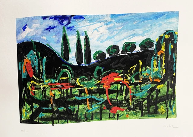MARIO SCHIFANO-  SERIGRAFIA MATERICA  cm. 50 x 70