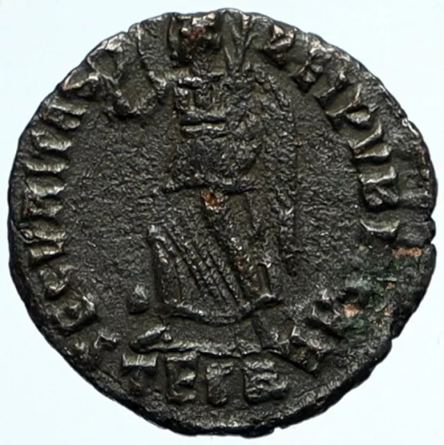 VALENS Genuine 367AD Rome Authentic Ancient OLD Roman Coin VICTORY Angel i104476