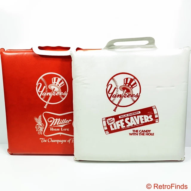 2 VINTAGE NY Yankees Seat Cushions 1970s Stadium Giveaway Miller