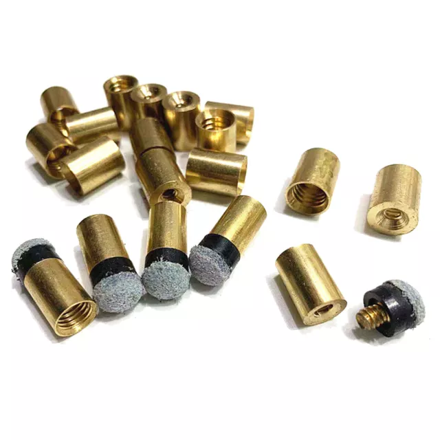 Pool Snooker Billiard Cue Tip Brass Ferrules, suit Screw in type tips 10~13mm