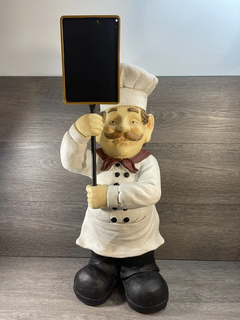 ITALIAN PIZZA CHEF Statue W/Chalkboard- 4ft Tall $70.00 - PicClick