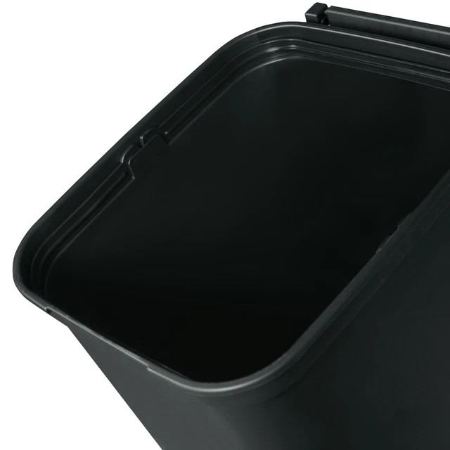 HEFTY 7.7 GALLON Trash Can, Plastic Hinged Locking Lid Kitchen Trash