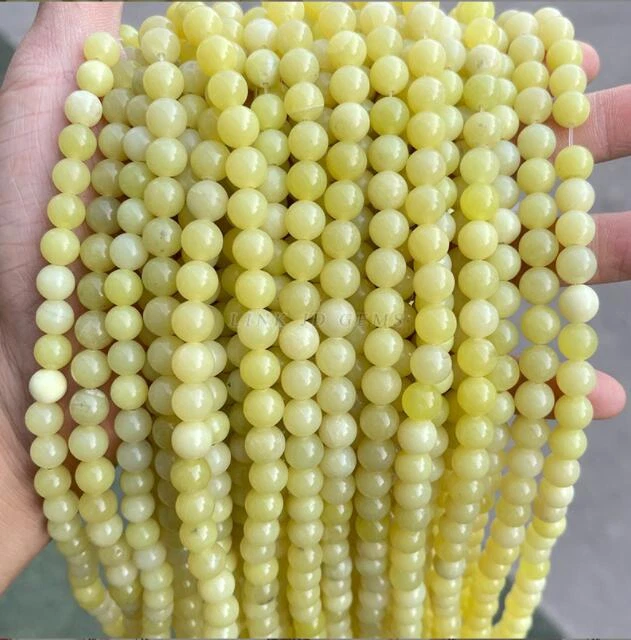 Wholesale 5pcs/package 6mm Glass Porcelain Jade Solid Color Light Beads Bracelet