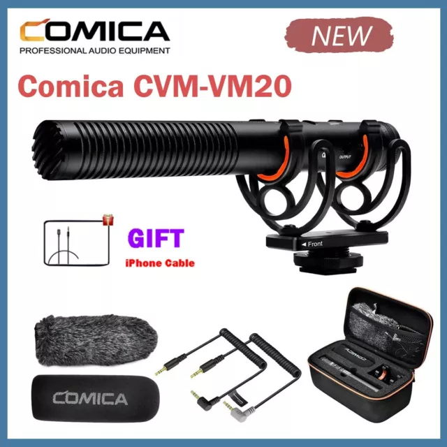 Comica CVM-VM20 Super Cardioid Shotgun Microphone for iphone DSLR Camera