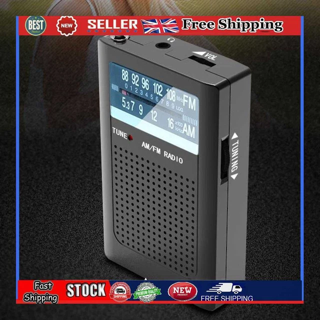 FM Battery Radio Dual-channel Stereo Built-in Antenna Radio for Elderly Gifts