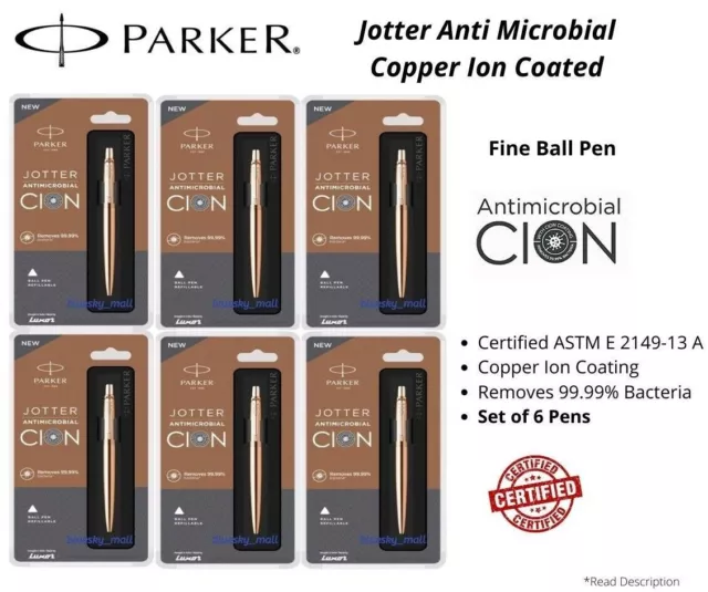 Parker Jotter Penne a sfera antimicrobiche con rivestimento agli ioni di...