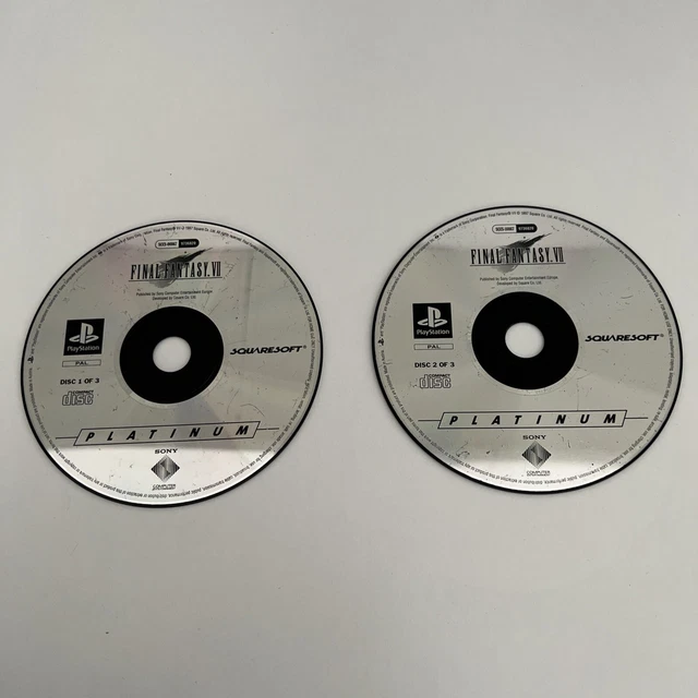 Final Fantasy VII 7 for Sony PlayStation 1 (PS1 Game) [PAL] Disc 1 & 2 Only