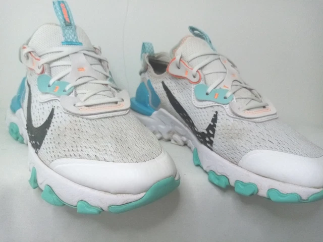 Nike React Vision GS scarpe da ginnastica da corsa bianche donna UK 5,5