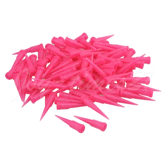 100 pieces 20Ga Industrial TT Dispensing Needles Blunt Screw Type Pink