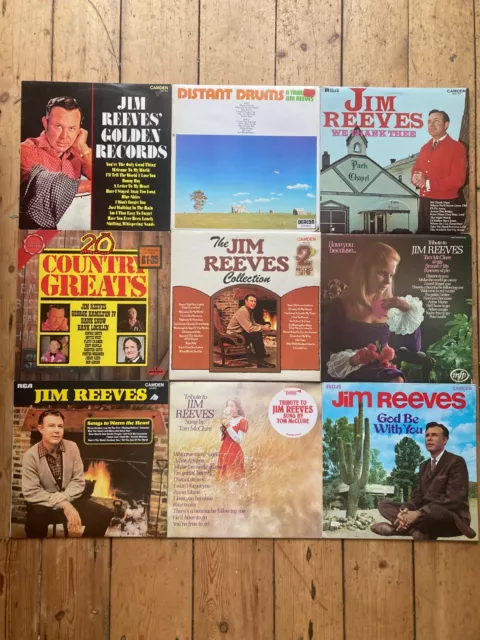 Jim Reeves  - Nine Album Bundle - All discs in VG or VG+ Condition