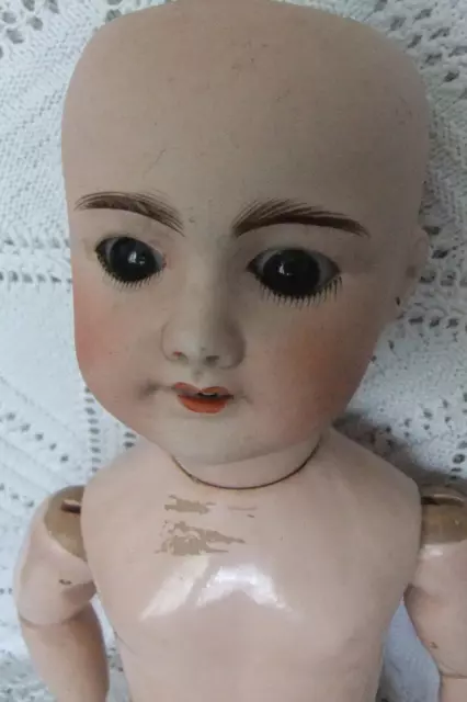 SFBJ 301- POUPEE ANCIENNE TETE PORCELAINE _45cm nue Taille 7