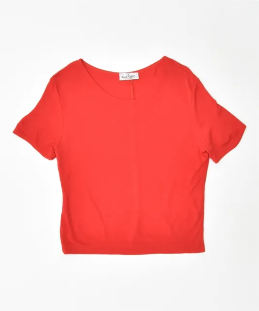 VALENTINO Womens T-Shirt Top UK 8 Small Red IR06