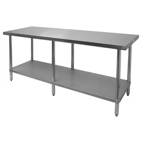 Stainless Steel Work Table 24"x72" NSF - Flat Top