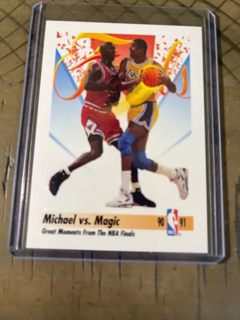 1991-92 SKYBOX MICHAEL Jordan vs Magic Johnson Moments NBA Finals Card ...