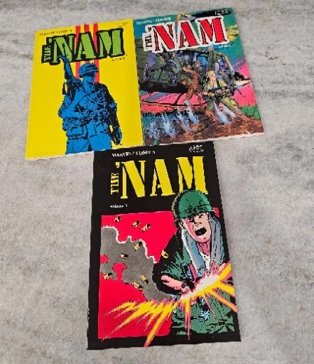 The 'NAM Volume 1 2 3 Marvel Comics 1987-89 Vietnam War Comic Book TBP Lot Set