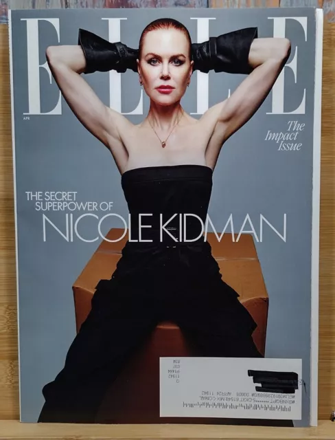 ELLE MAGAZINE APRIL 2024 The Secret Superpower of Nicole Kidman £8.00 ...