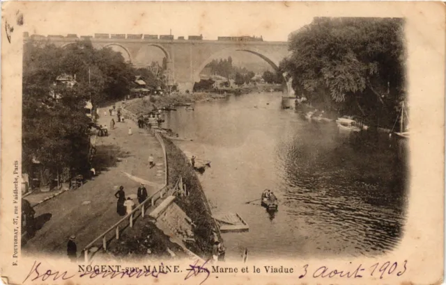 CPA AK NOGENT-sur-MARNE - La Marne et le Viaduc (659495)