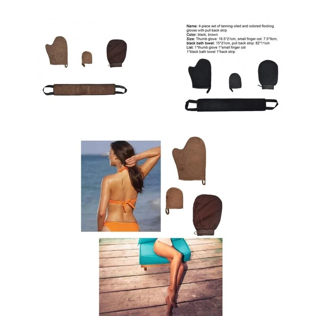 Kit Tanning Mitt Estirable Lavable Mini Cara Bronceado Mitt Guante Suavemente