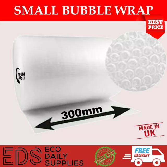 UK BUBBLE WRAP SMALL BUBBLE WRAP Roll - PIÙ ECONOMICO online 300mm x 100m