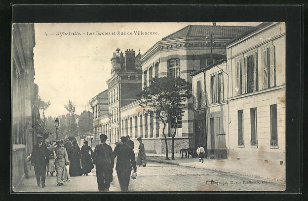 CPA Alfortville, Les Ecoles et Rue de Villeneuve