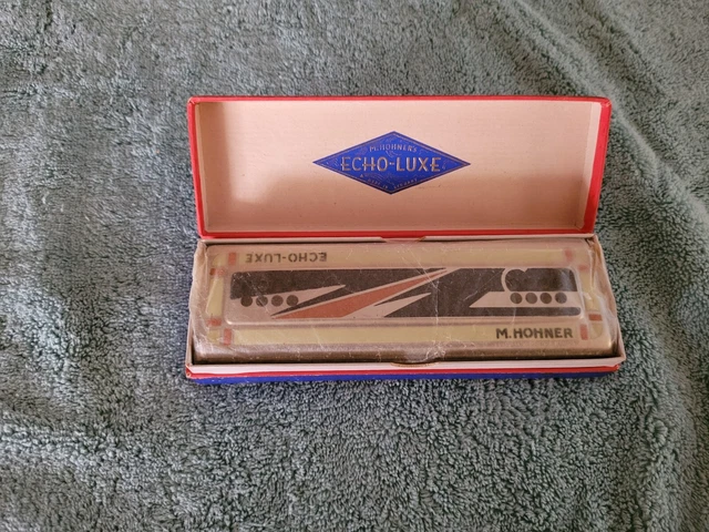 Vintage M Hohner Echo Luxe  Harmonica C-G  Made In Germany  Mint