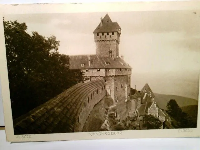 Hohkönigsburg / Alsace / Elsass. Alte AK s/w. gel. 1909. Burgansicht, Orschwille