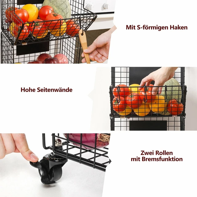 Hängender Aufbewahrungskorb Aus Rattan - Für Knoblauch, Ingwer & Obst