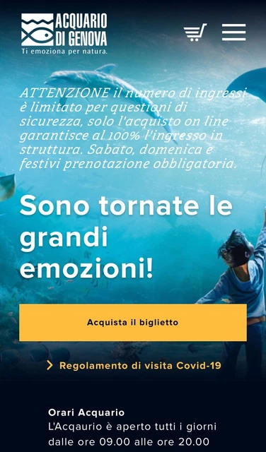 Vendo due biglietti per adulto per l acquario di genova, sabato 12 giugno 