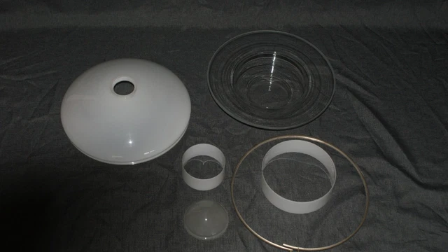 3er Set Industrielle Lampenschirme Aus Glas - Zylinderförmig, Rauchgrau, 14 Cm Hoch, Für E26-Fassungen