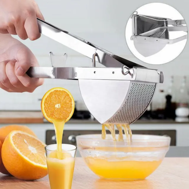 Heavy Duty Potato Ricer Stainless Steel Masher Fruit Vegetable Press