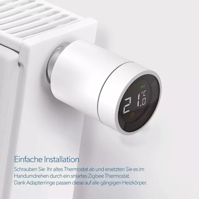 Smart Heizkörper-Thermostat UNITEC 30946  Erweiterung mit LCD Display, kompatibe