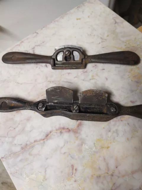 Antique Spoke Shaves Stanley Double No. 60 & Unbranded