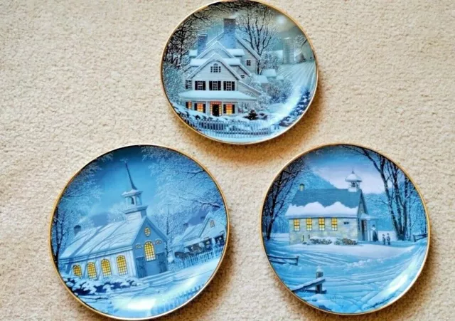 Franklin Mint  Heirloom LIMITED EDITION Decorative Collector’s Plates - Set of 3