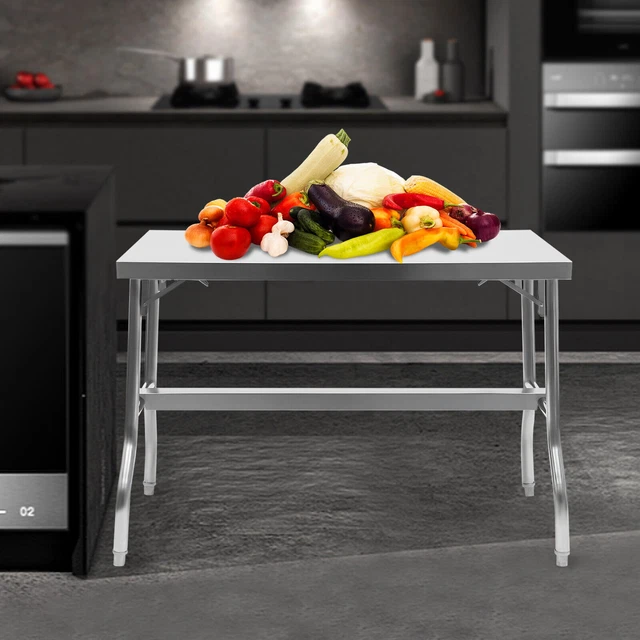 48" X 24" Foldable Table Kitchen Restaurant Work Prep Table Stainless Steel USA