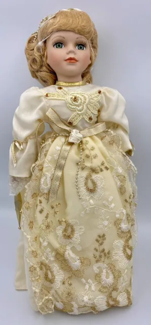 NIB Heritage Sig Collection Porcelain Doll Golden Angel Tiffany # 12242 COA
