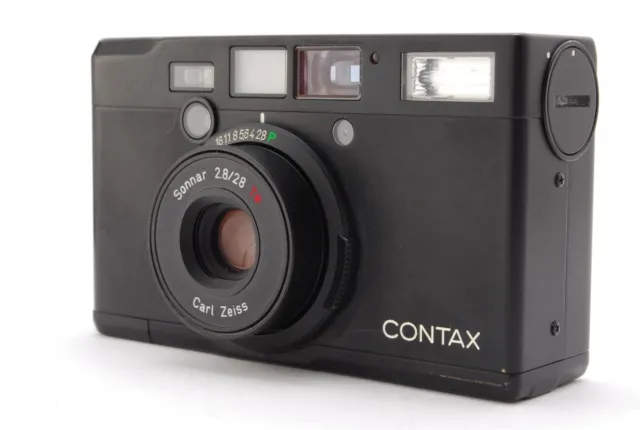 [Mint]Contax Tix Black Point & Shoot Carl Zeiss Sonnar 28mm f2.8 from JAPAN 5277