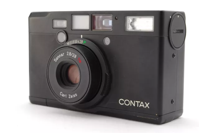 [Mint]Contax Tix Black Point & Shoot Carl Zeiss Sonnar 28mm f2.8 from JAPAN 5277