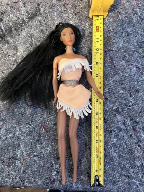 RARE 1966 Pocahontas Doll Mattel Large 12” Tall Barbie Swivel Disney