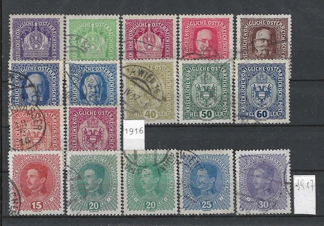 LOT Altösterreich Jahre 1916/17 Gestempelt,Teilweise mit Falz