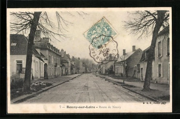 CPA Bonny-sur-Loire, Route de Neuvy 1905