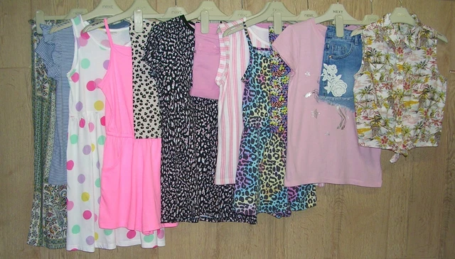 ELLE M&S GAP NEXT etc Girls Bundle Tops Shorts Dress Cardigan Age 8-9 134cm