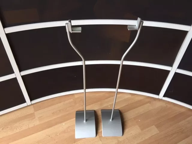 Soporte De Acero, Bases Para Altavoces Multimedia Pareja Plateado