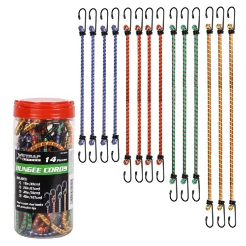 XSTRAP STANDARD 14 Pieces Standard Bungee Kit - Includes 18” 24” 30” 40” Bung...