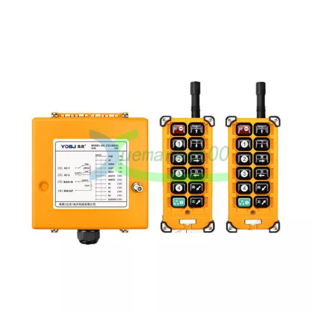 F23-BB 2 Emettitori +1 Ricevitore DC24V Telecomando Radio Sollevamento #A6-4 3