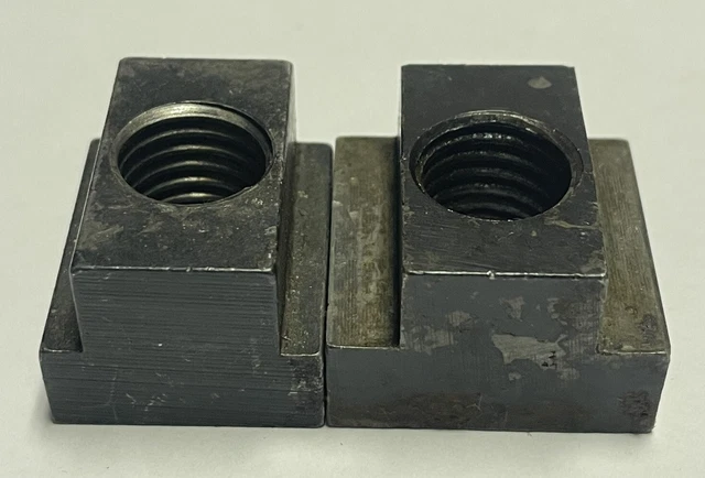 2 Pc 3/4-10x7/8 T-Slot Nut Table Slot Tapped Through Black Oxide Finish  (JN157)