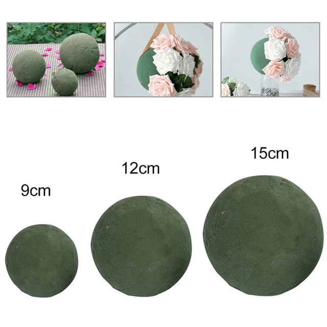 ROUND FLORAL FOAM Ball Green Wet Foam DIY Party Decorations 9cm 12cm