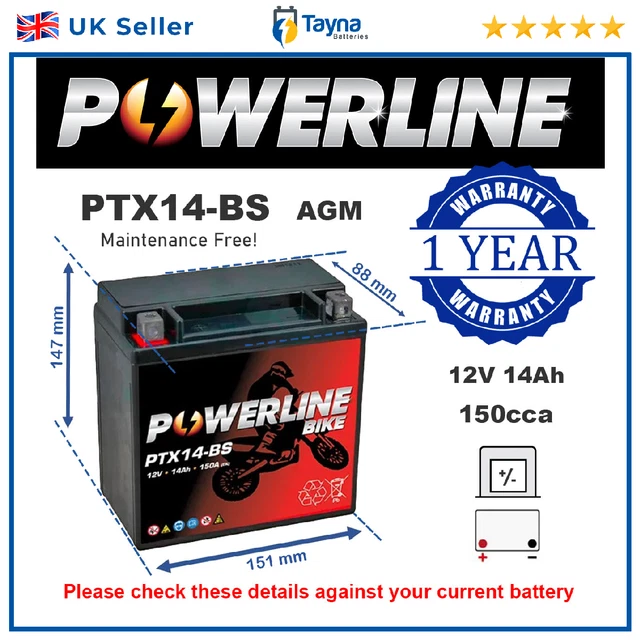 AGM MOTORBIKE BATTERY for Honda Big Red TRX 400 300 Quad ATV 4X4