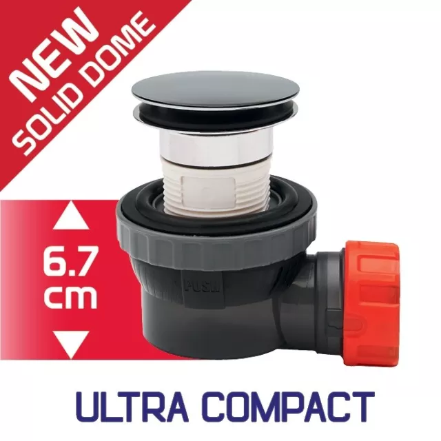 WIRQUIN NANO 30724233 6.7, basin waste & trap in one! SOLID DOME ULTRA COMPACT